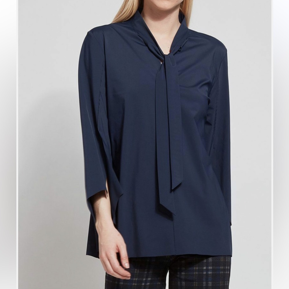 Lysse tie neck blouse top